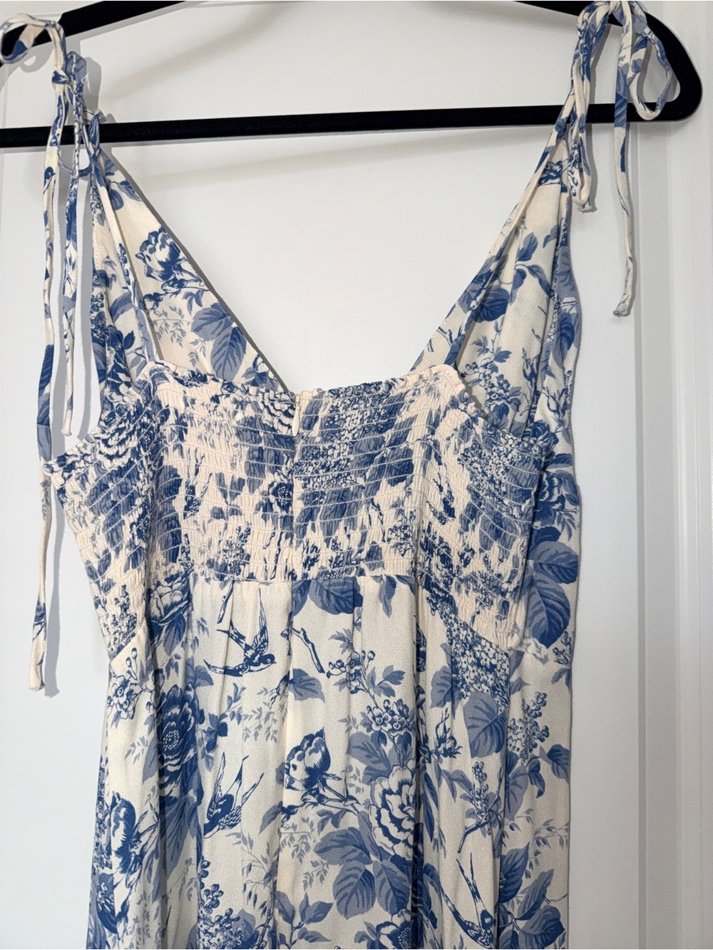 Reformation Blue Floral Slip Midi Dress - Picture 4 of 6